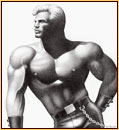 Tom of Finland original graphite on paper drawing depicting a male seminude in fetish gear